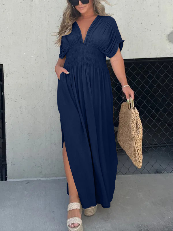 🔥New🔥Plunging Batwing Maxi Dress (BUY 2 FREE SHIPPING)