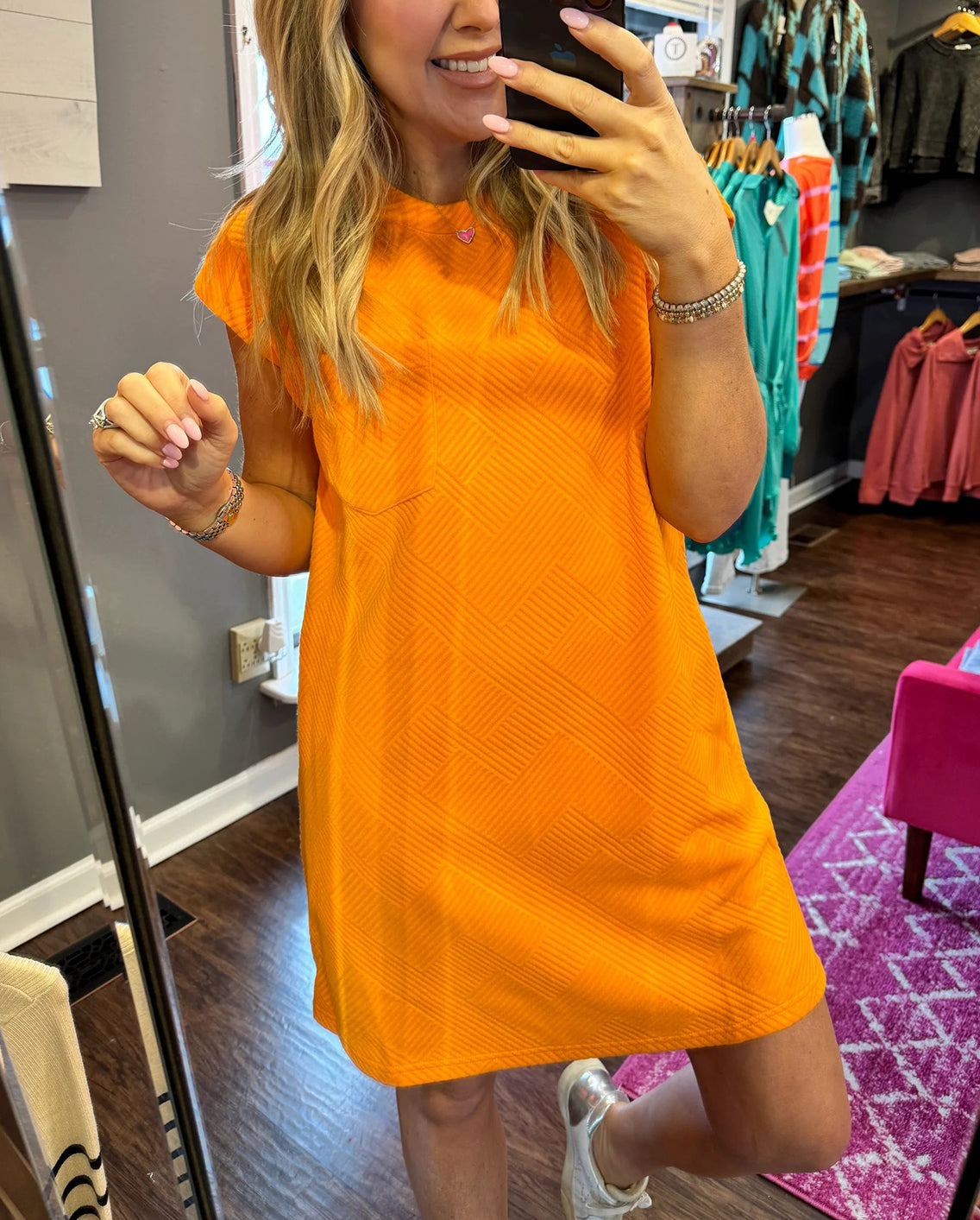 Women's Solid Cap Sleeve Textured Mini Dress (Buy 2 Free Shipping)