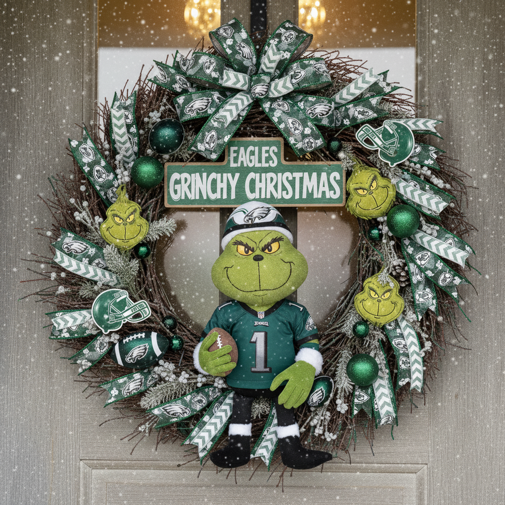 Grinchy Christmas NFL Wreaths Collection