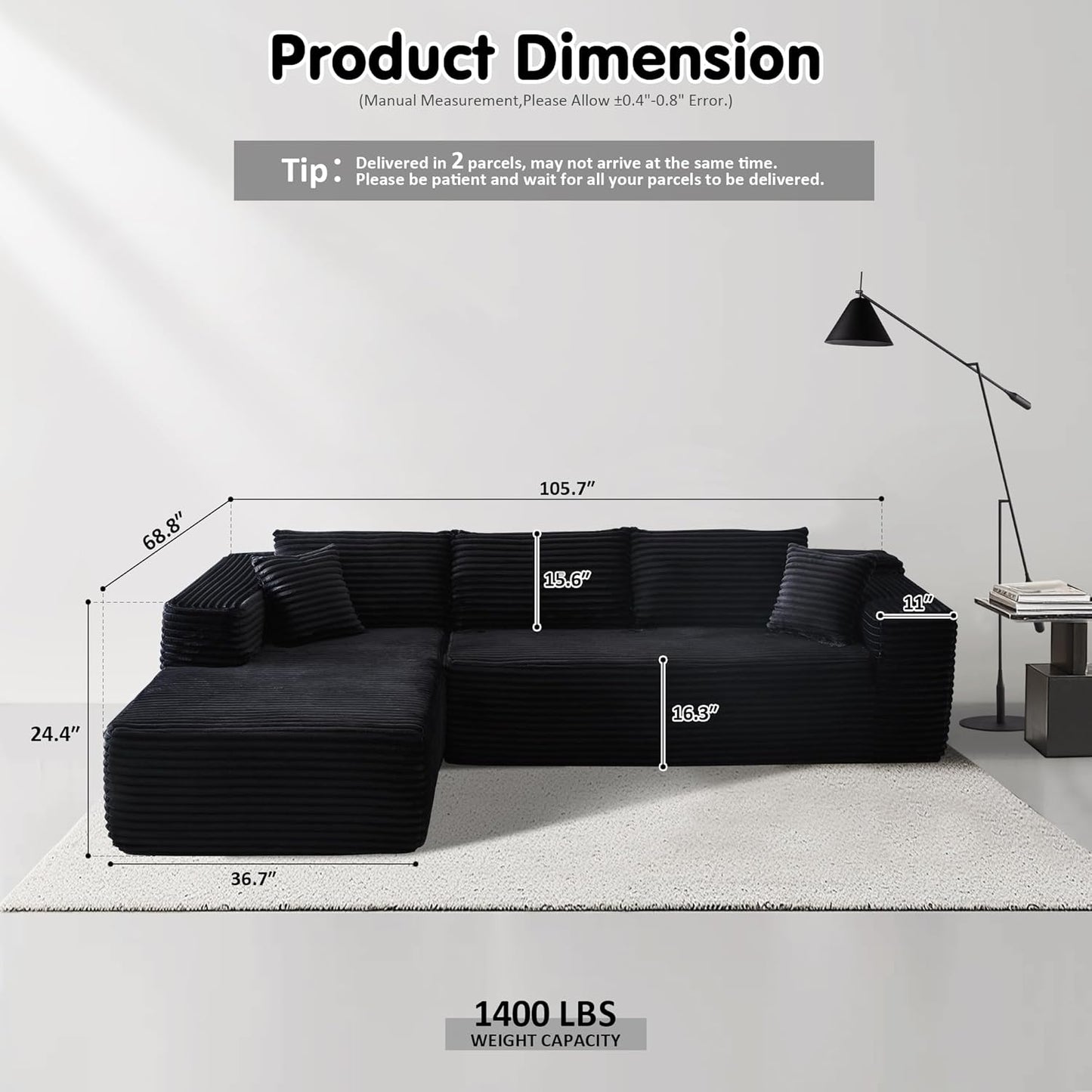 💥Last Day $33.99! 🔥2025 Minimalist L-Shape Couch