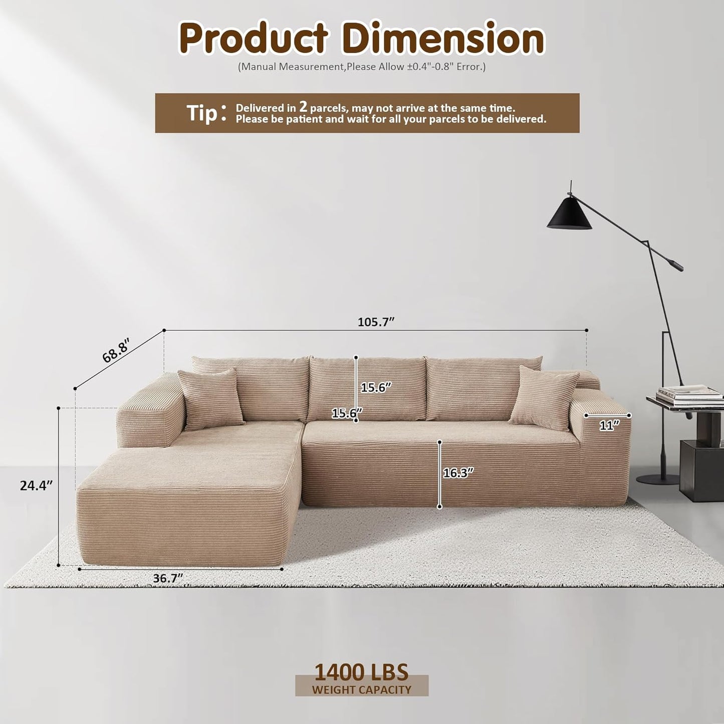 💥Last Day $33.99! 🔥2025 Minimalist L-Shape Couch