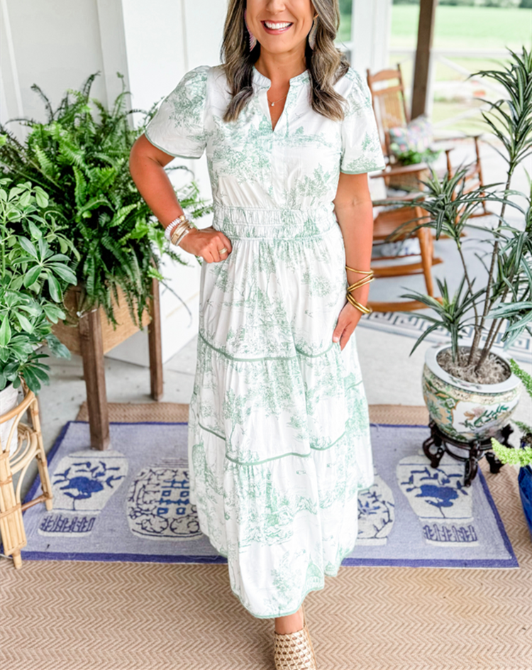 Women's Classic Charm Toile Maxi Dress🔥Buy 2 Free Shipping