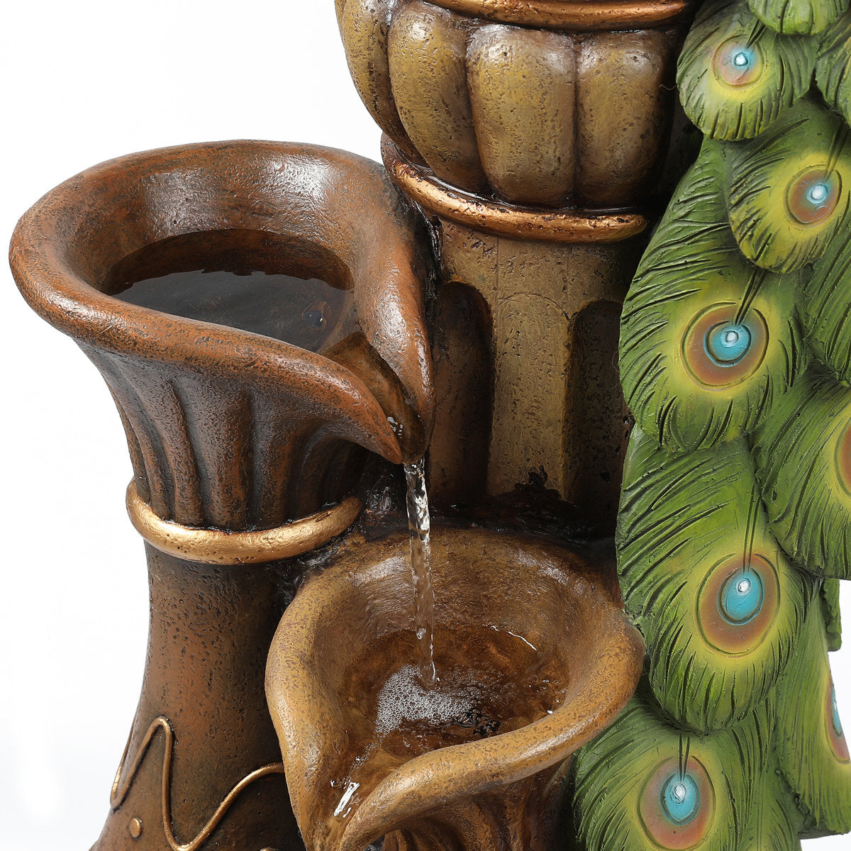 Outdoor Weather Resistant Floor Fountain with Light