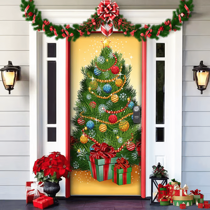 50% OFF🌟2025 Christmas and Halloween Door Cover