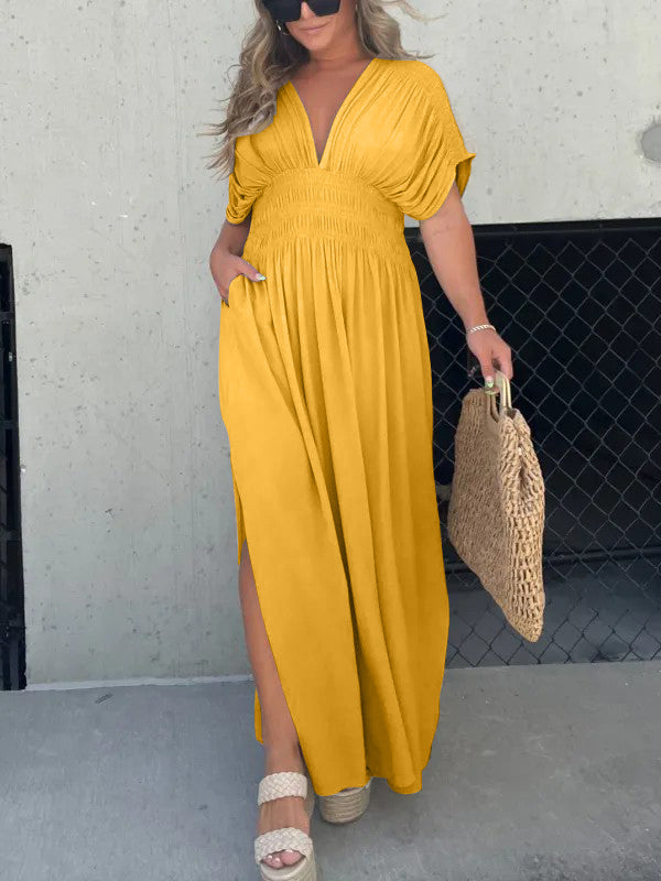 🔥New🔥Plunging Batwing Maxi Dress (BUY 2 FREE SHIPPING)