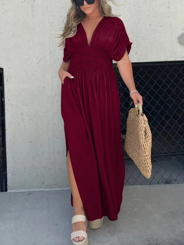 🔥New🔥Plunging Batwing Maxi Dress (BUY 2 FREE SHIPPING)
