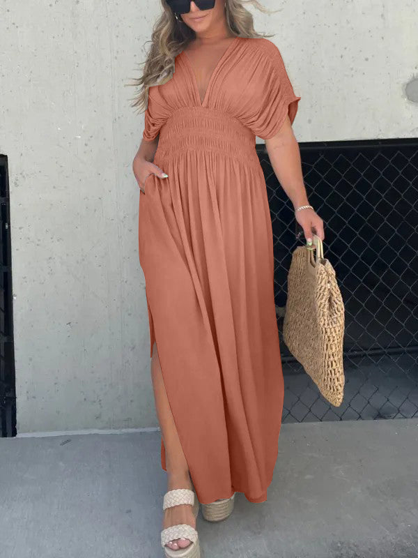 🔥New🔥Plunging Batwing Maxi Dress (BUY 2 FREE SHIPPING)