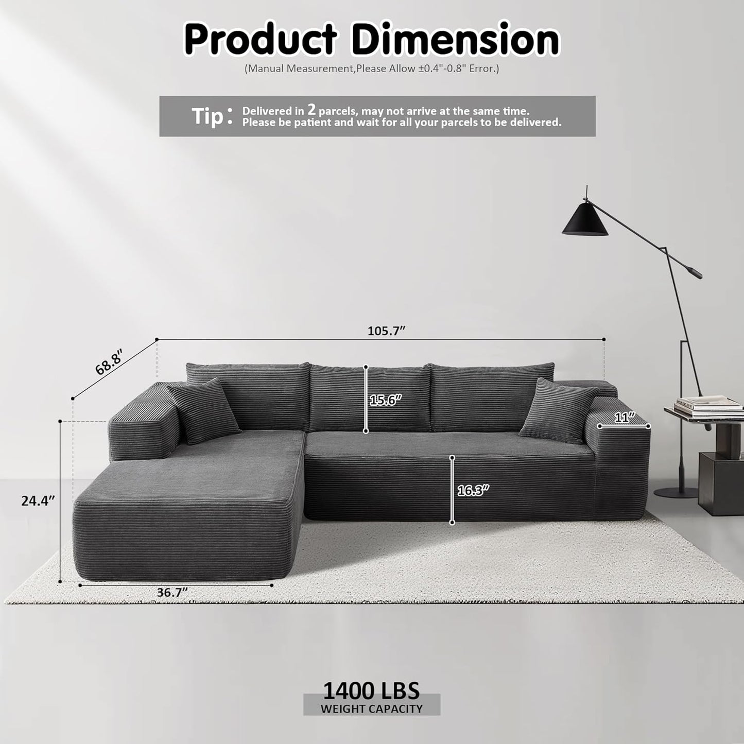 💥Last Day $33.99! 🔥2025 Minimalist L-Shape Couch