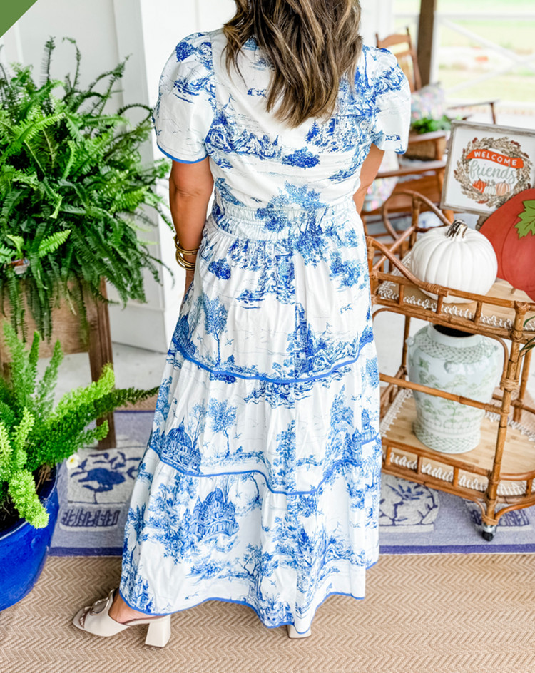 Women's Classic Charm Toile Maxi Dress🔥Buy 2 Free Shipping
