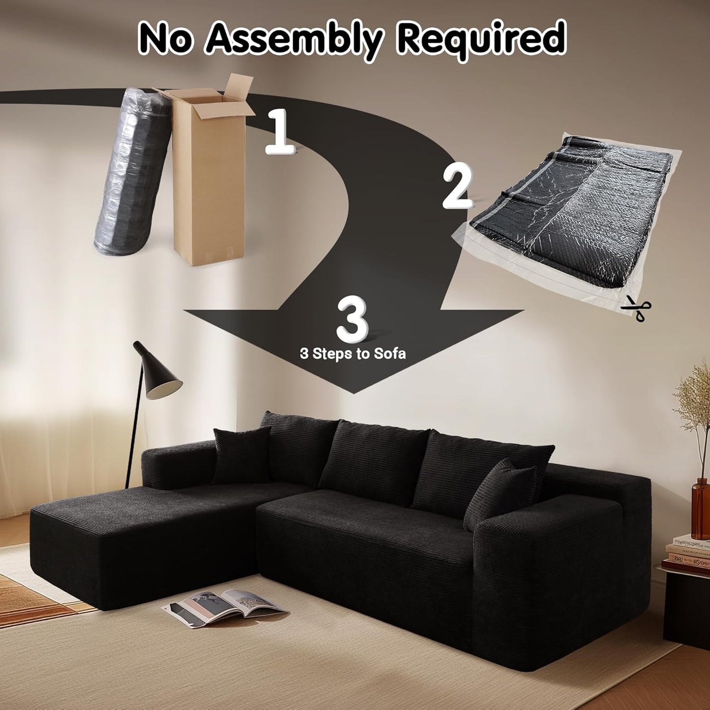 💥Last Day $33.99! 🔥2025 Minimalist L-Shape Couch