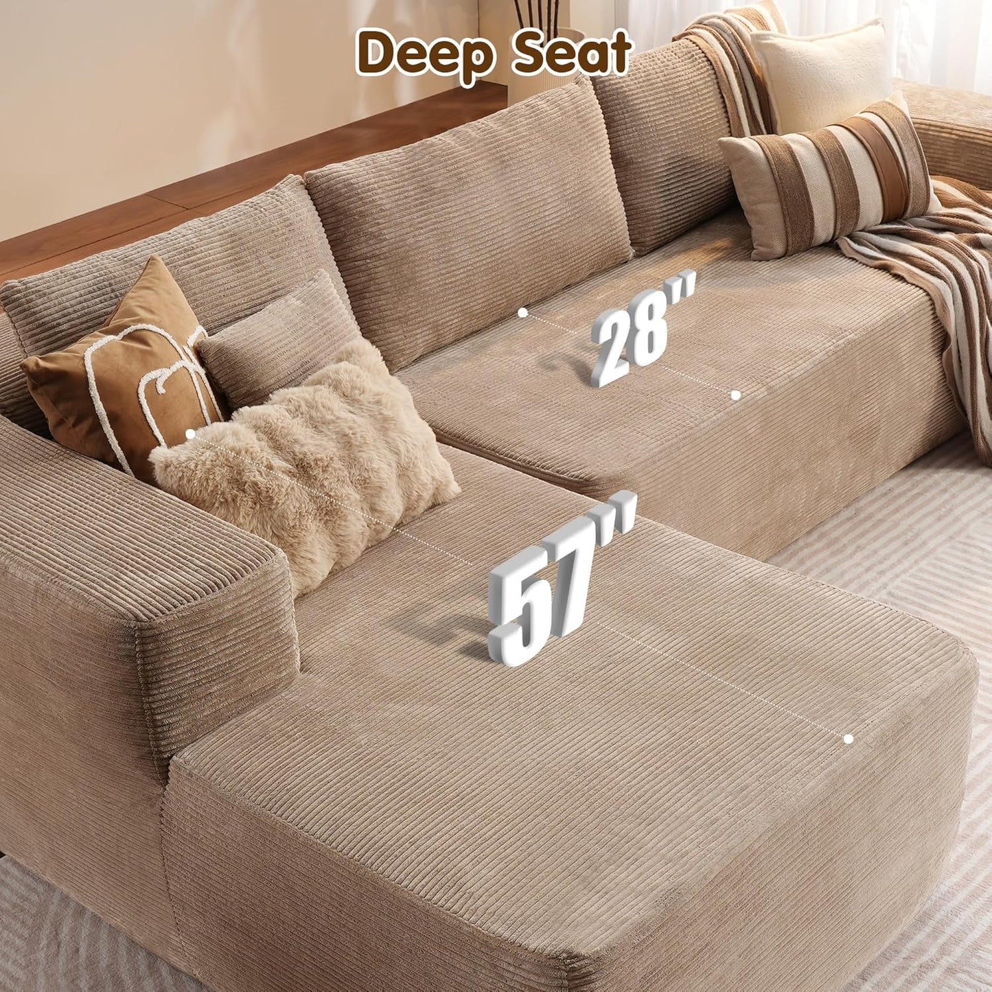 💥Last Day $33.99! 🔥2025 Minimalist L-Shape Couch
