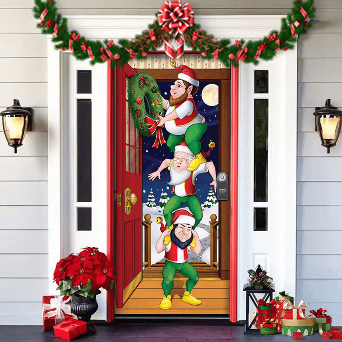 50% OFF🌟2025 Christmas and Halloween Door Cover