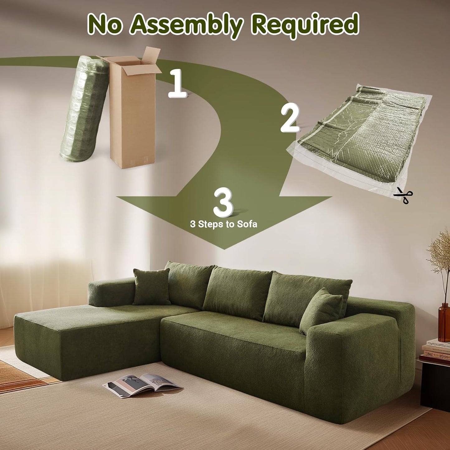 💥Last Day $33.99! 🔥2025 Minimalist L-Shape Couch