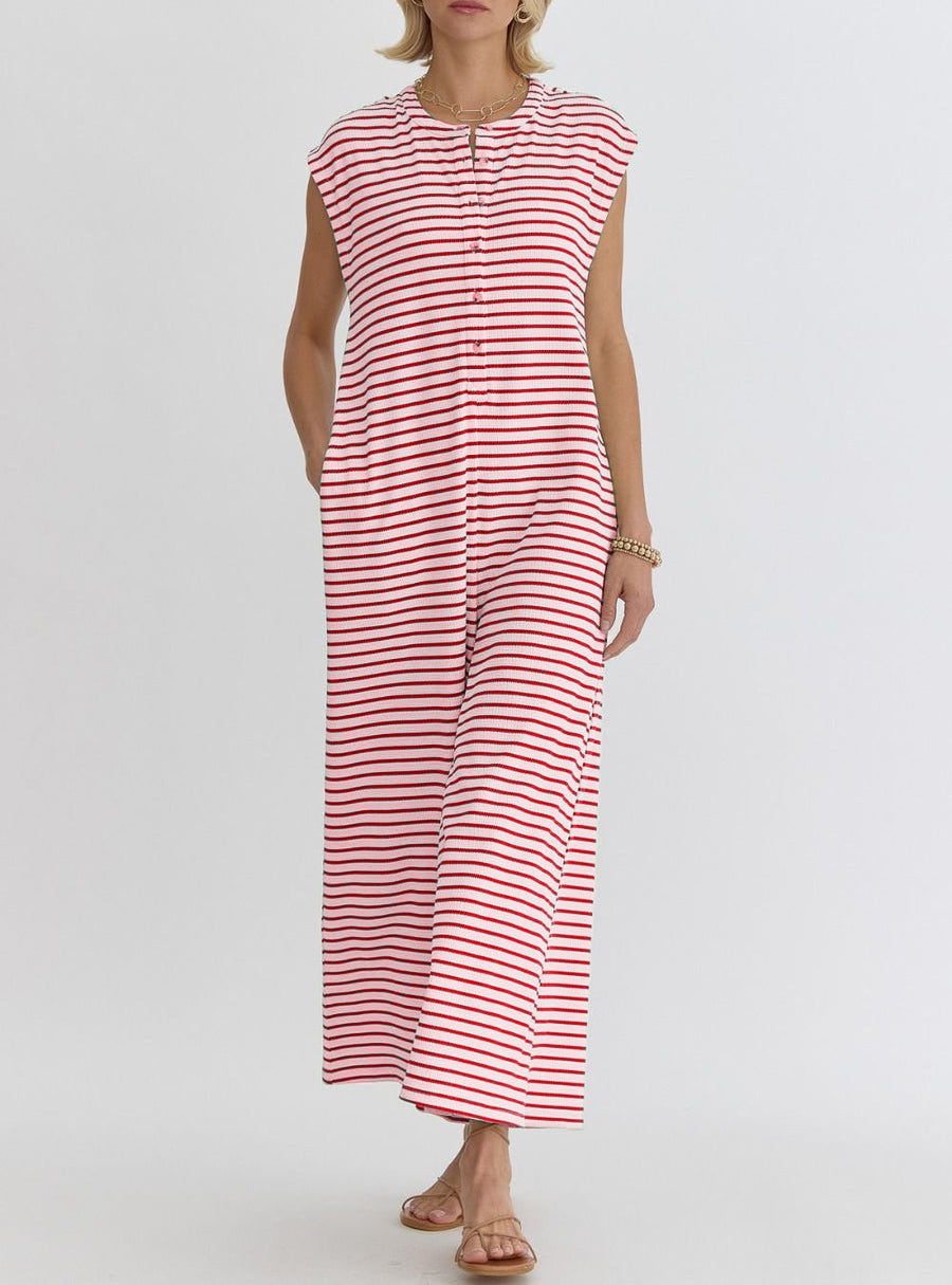 Women's Stripe Wide Leg Jumpsuit(Buy 2 Free Shipping)