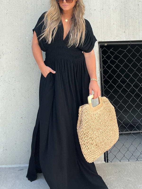 🔥New🔥Plunging Batwing Maxi Dress (BUY 2 FREE SHIPPING)