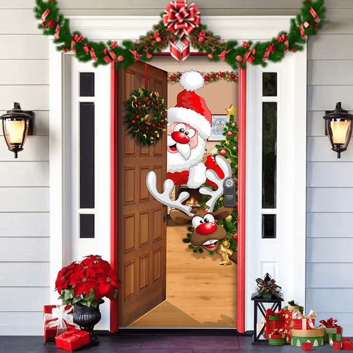 50% OFF🌟2025 Christmas and Halloween Door Cover