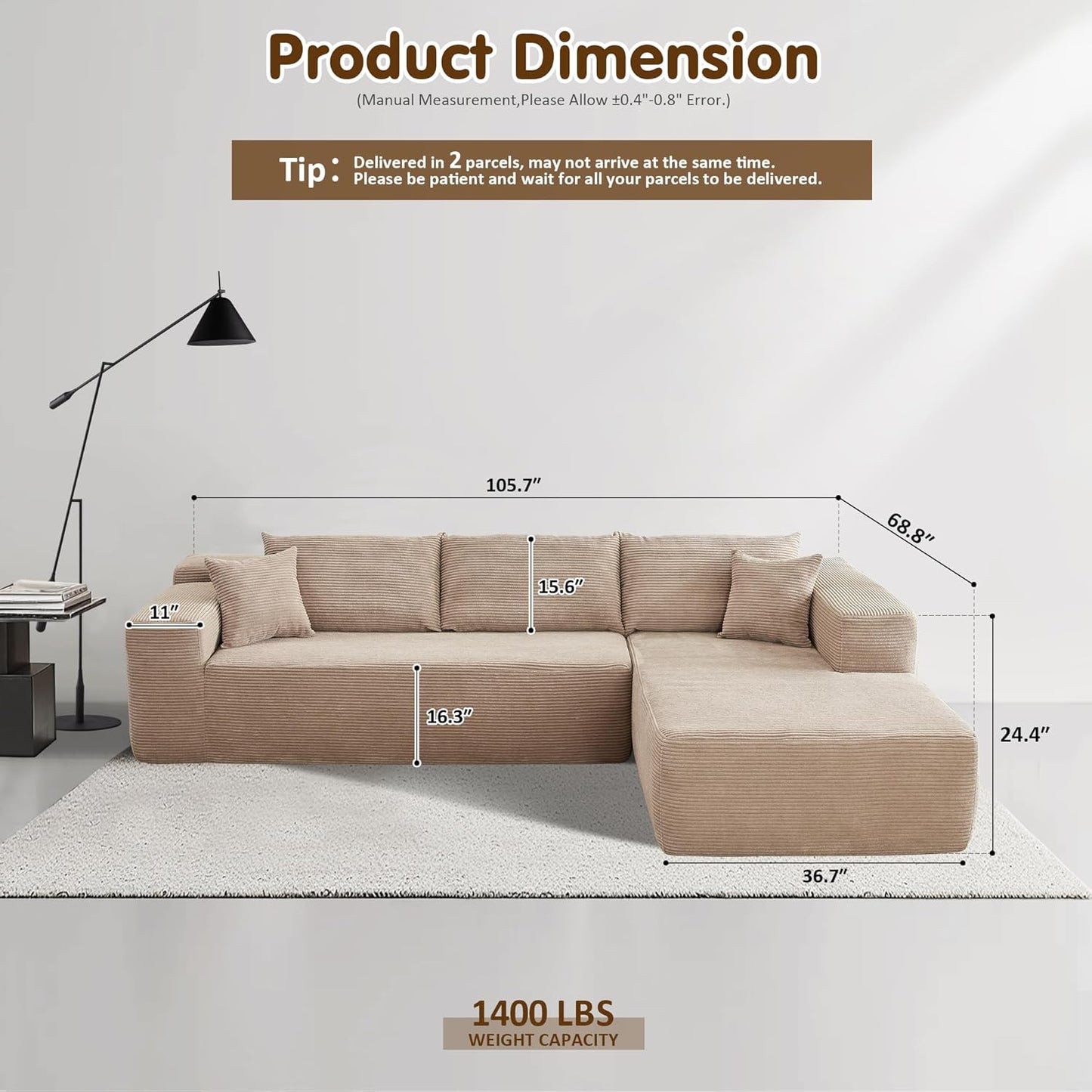 💥Last Day $33.99! 🔥2025 Minimalist L-Shape Couch