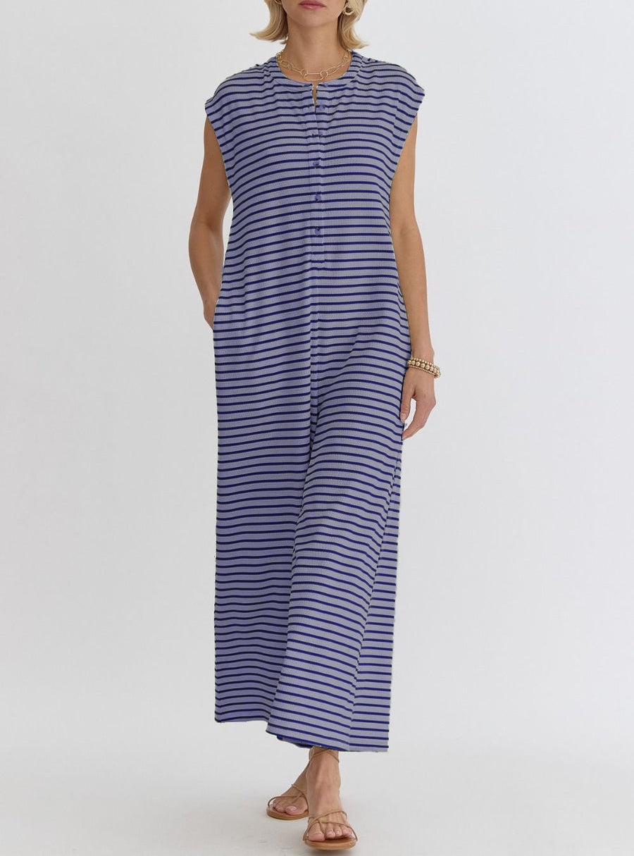 Women's Stripe Wide Leg Jumpsuit(Buy 2 Free Shipping)