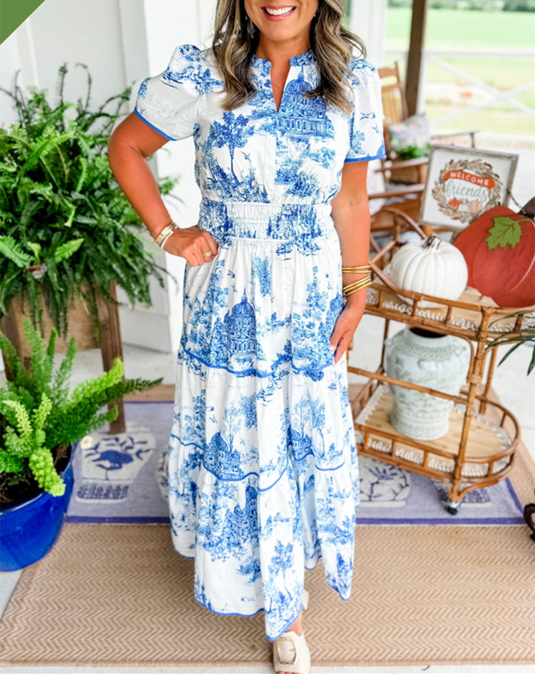 Women's Classic Charm Toile Maxi Dress🔥Buy 2 Free Shipping