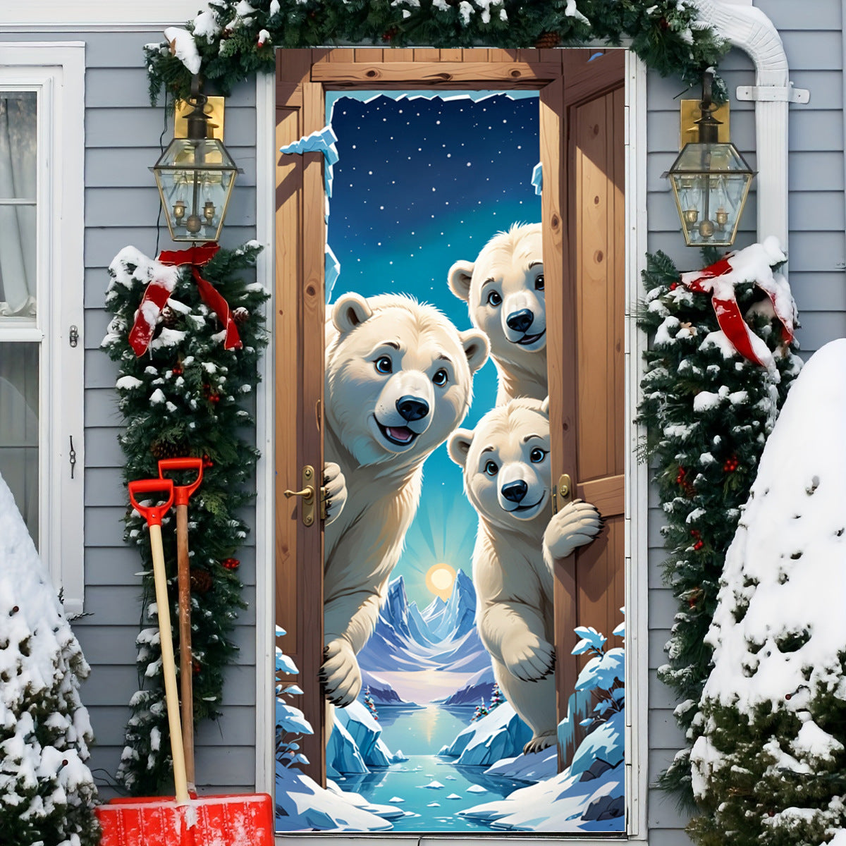 50% OFF🌟2025 Christmas and Halloween Door Cover