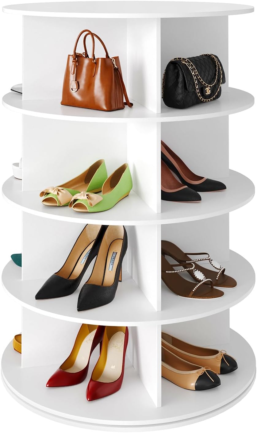 Rotating Shoe Rack Tower