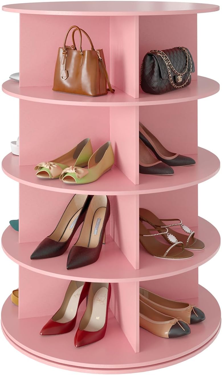 Rotating Shoe Rack Tower