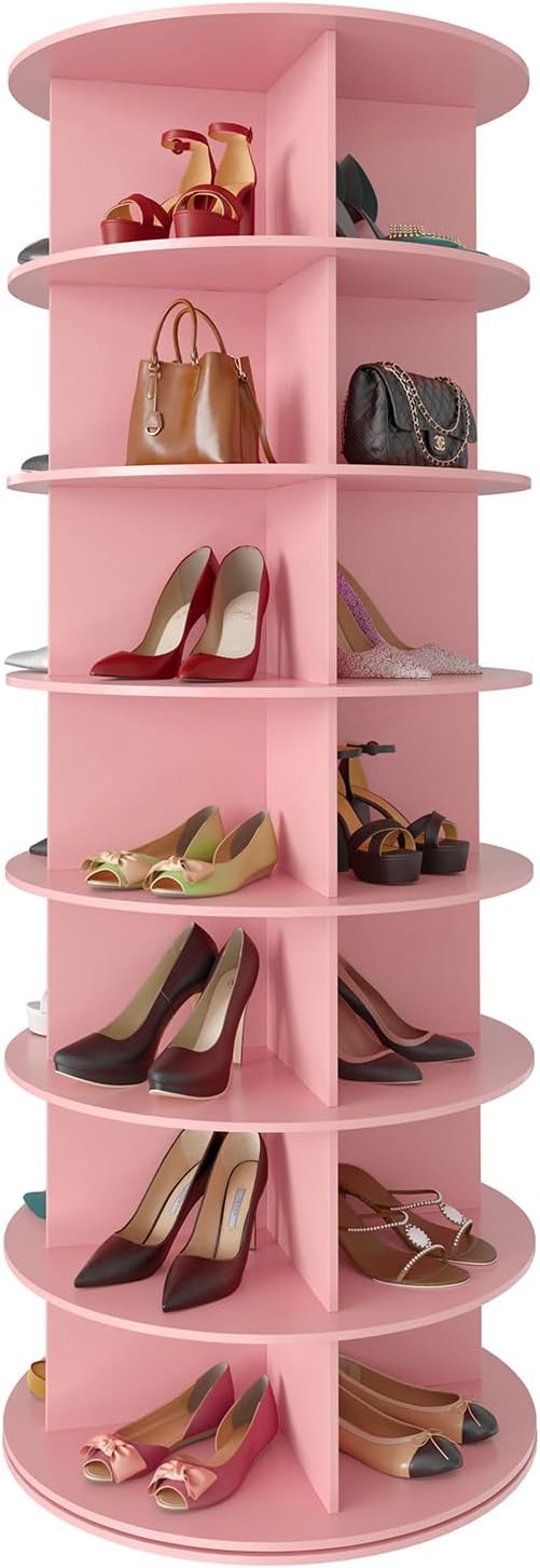 Rotating Shoe Rack Tower