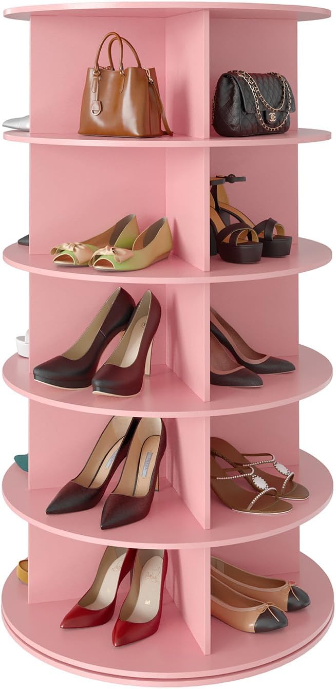 Rotating Shoe Rack Tower