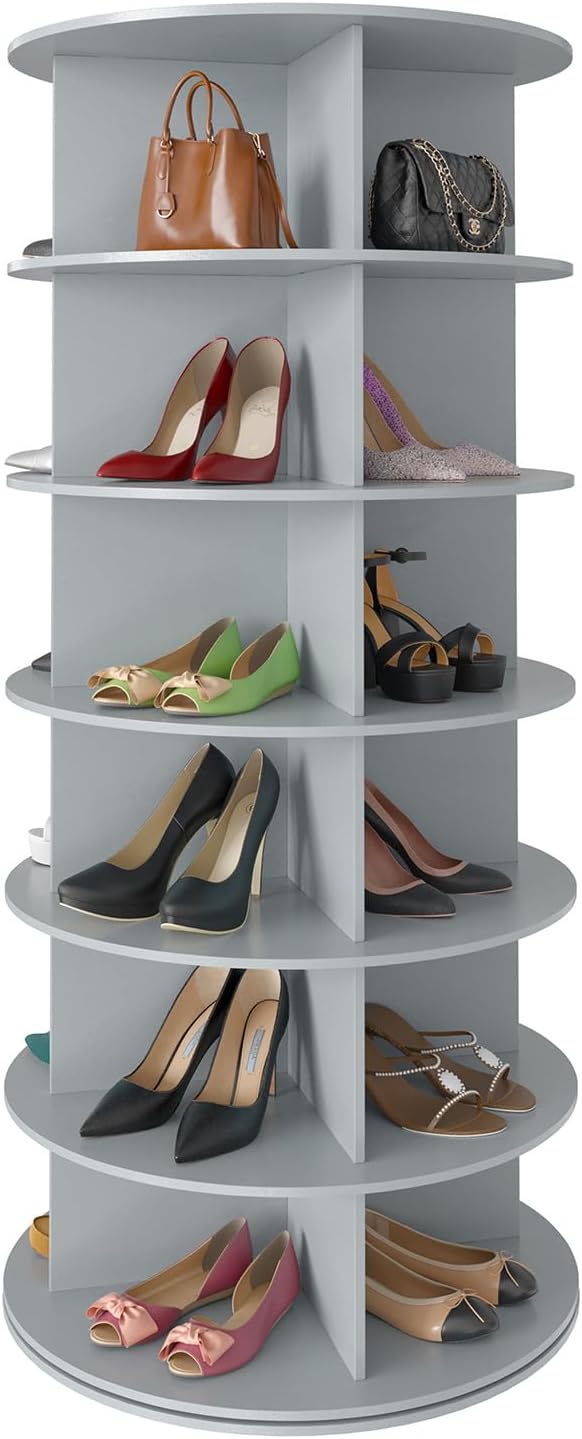 Rotating Shoe Rack Tower