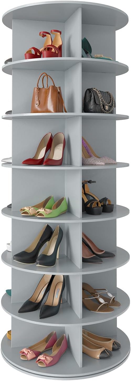 Rotating Shoe Rack Tower