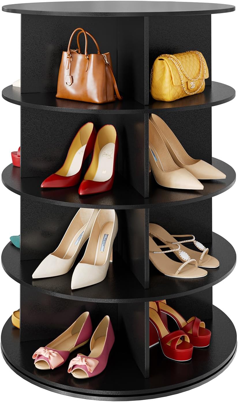 Rotating Shoe Rack Tower