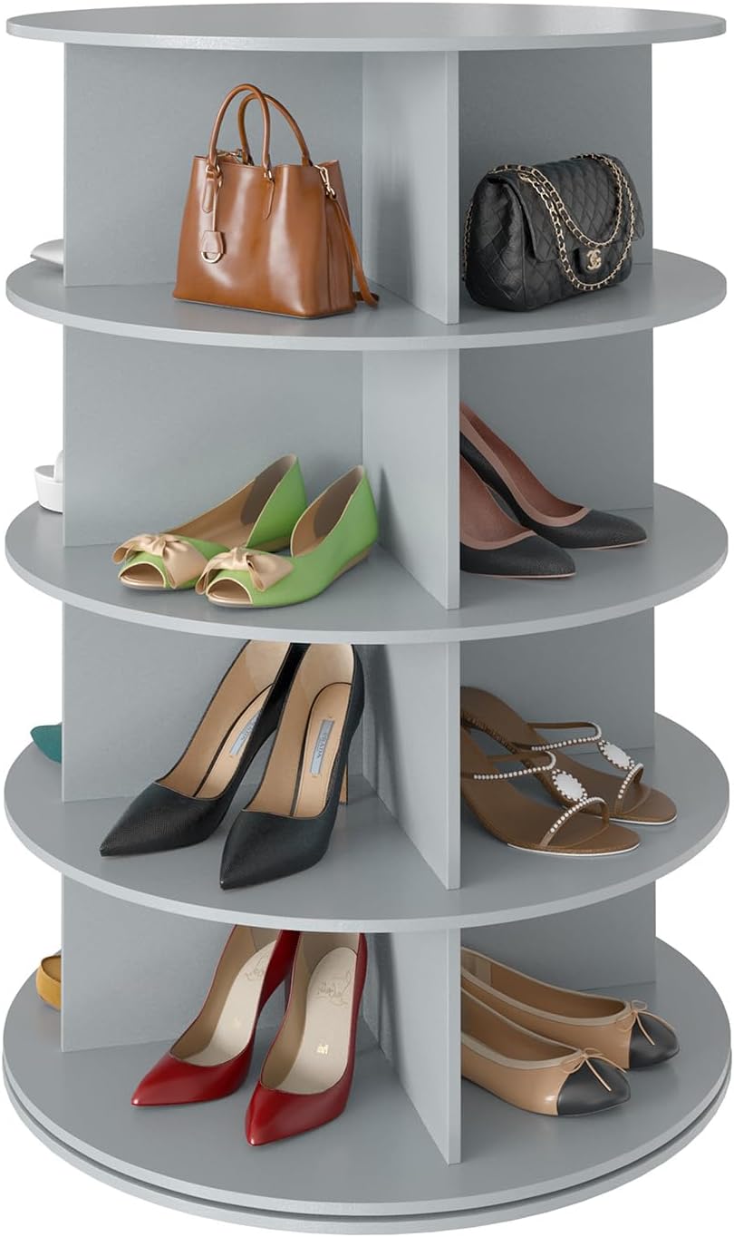 Rotating Shoe Rack Tower