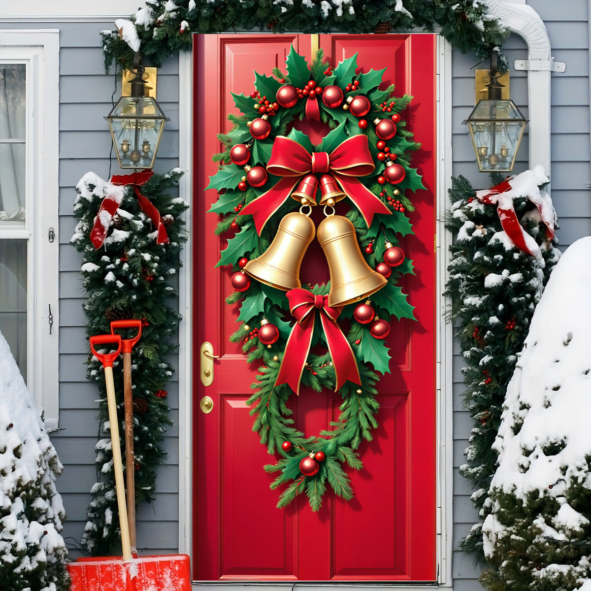 50% OFF🌟2025 Christmas and Halloween Door Cover