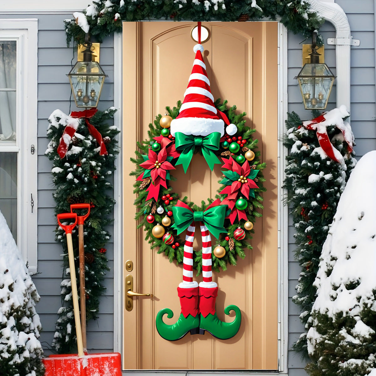 50% OFF🌟2025 Christmas and Halloween Door Cover