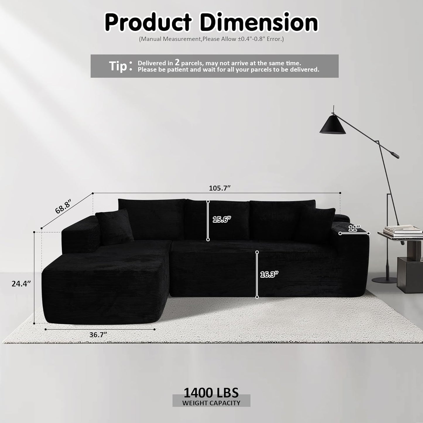 💥Last Day $33.99! 🔥2025 Minimalist L-Shape Couch
