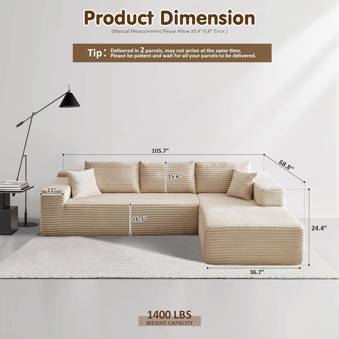 💥Last Day $33.99! 🔥2025 Minimalist L-Shape Couch