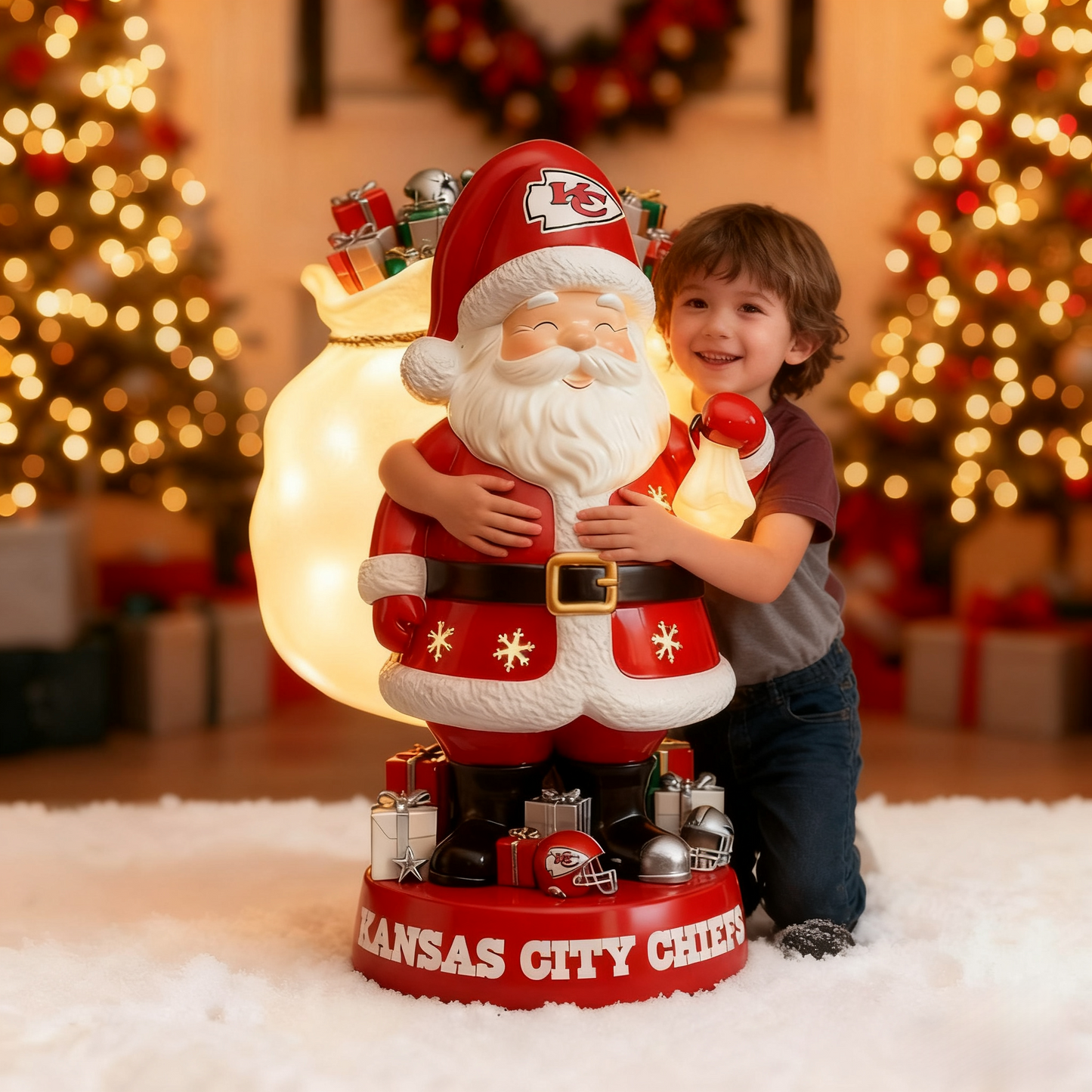 NFL Santa Claus LED Lit Holiday Statuary - Collector's Edition