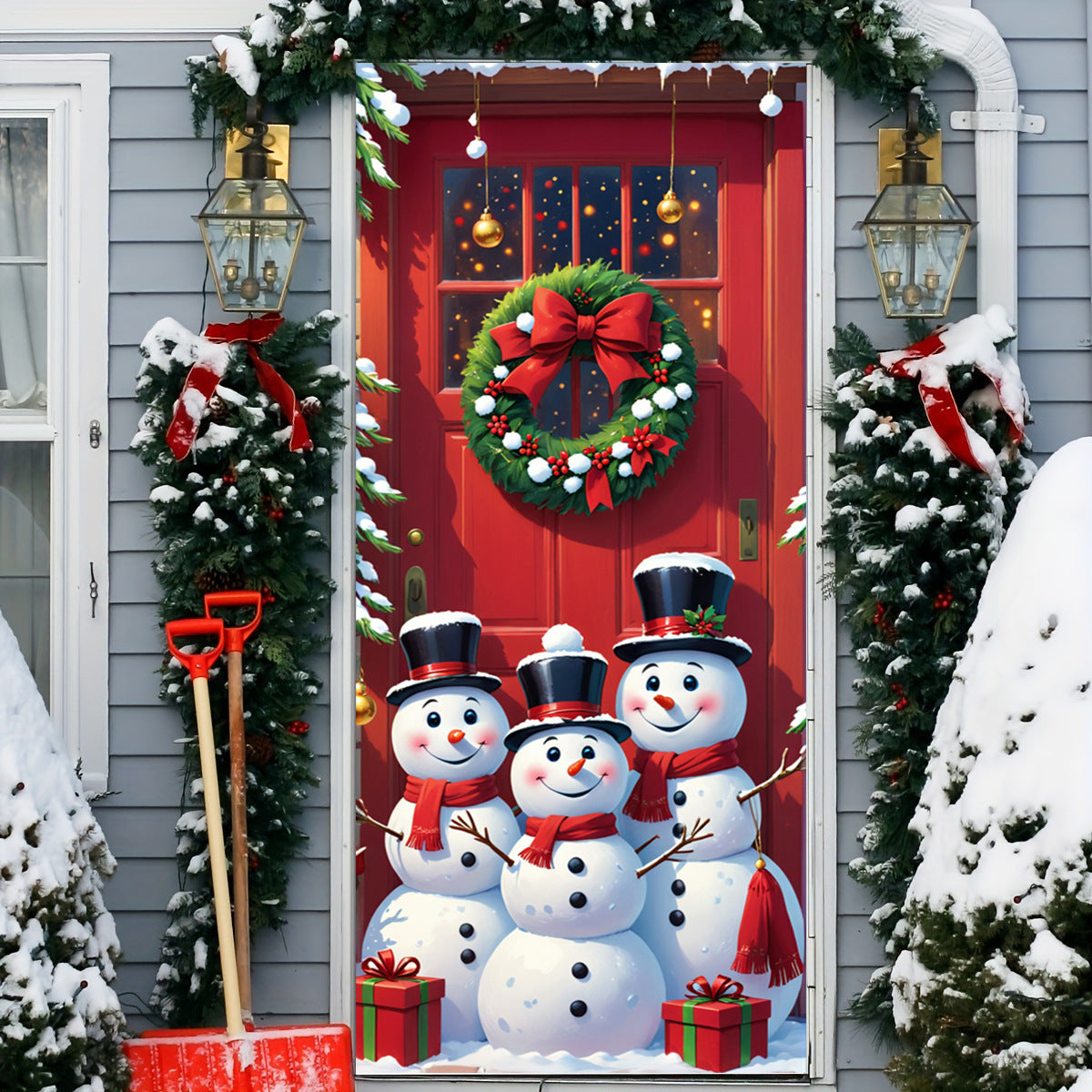 50% OFF🌟2025 Christmas and Halloween Door Cover