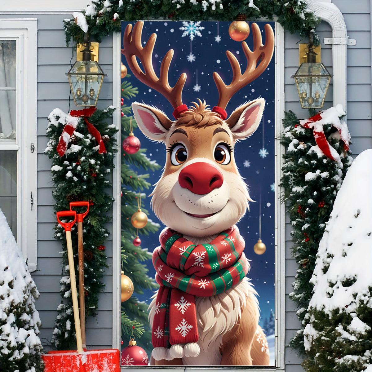 50% OFF🌟2025 Christmas and Halloween Door Cover