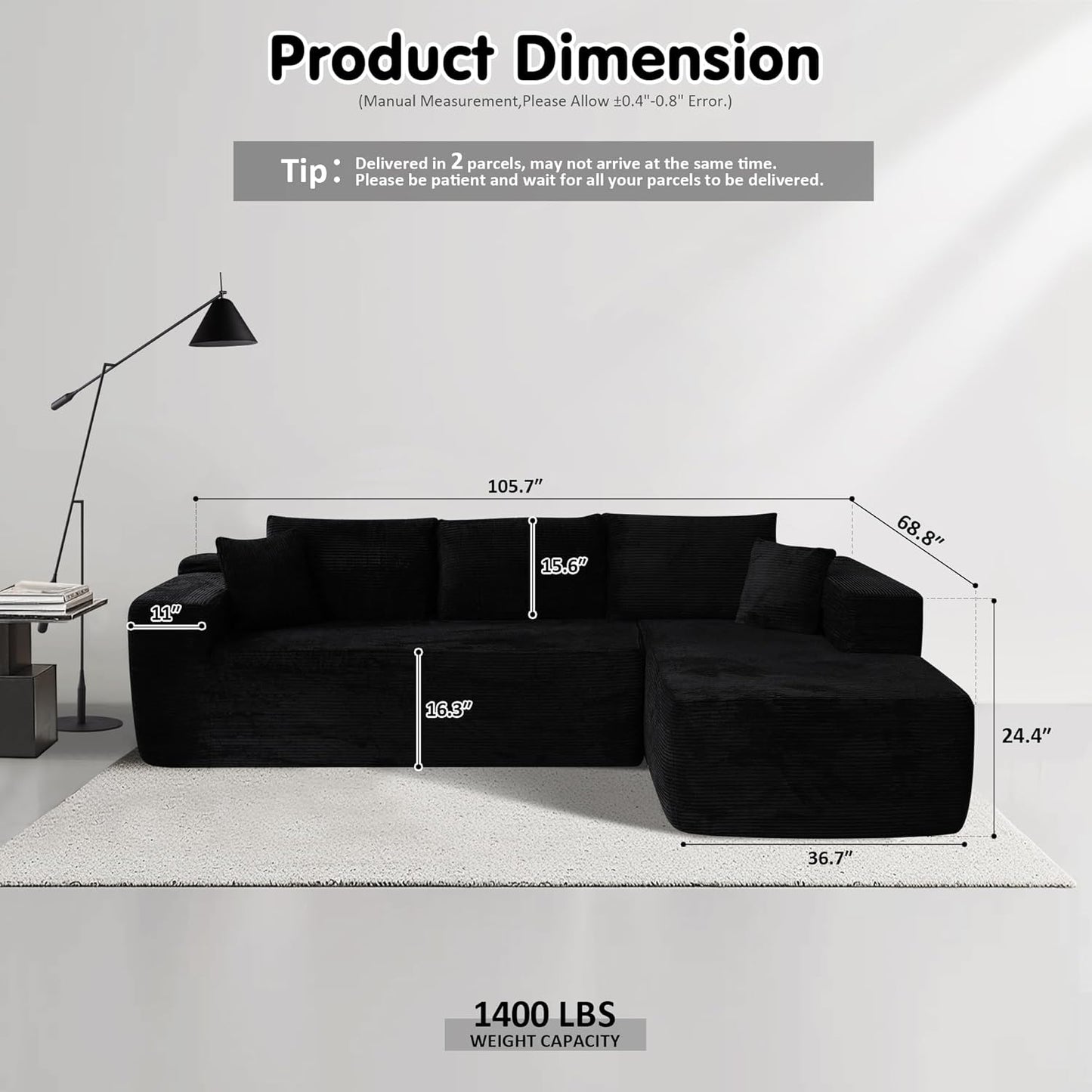 💥Last Day $33.99! 🔥2025 Minimalist L-Shape Couch