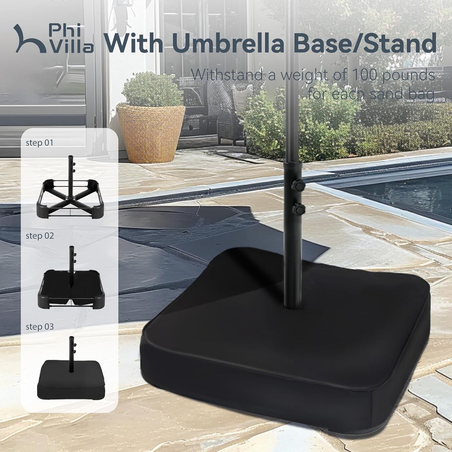🔥Soon to Be Sold Out!!💝Buy 2 Get 2 Free💥PHI VILLA 15 ft Extra Large Patio Umbrella