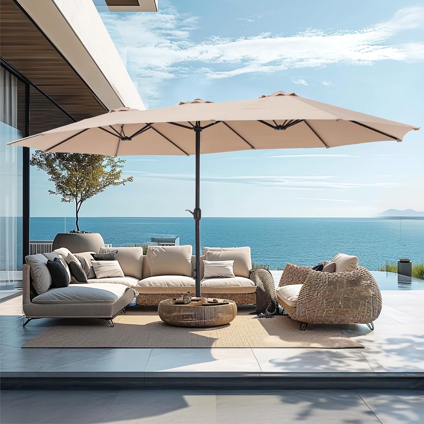 🔥Soon to Be Sold Out!!💝Buy 2 Get 2 Free💥PHI VILLA 15 ft Extra Large Patio Umbrella