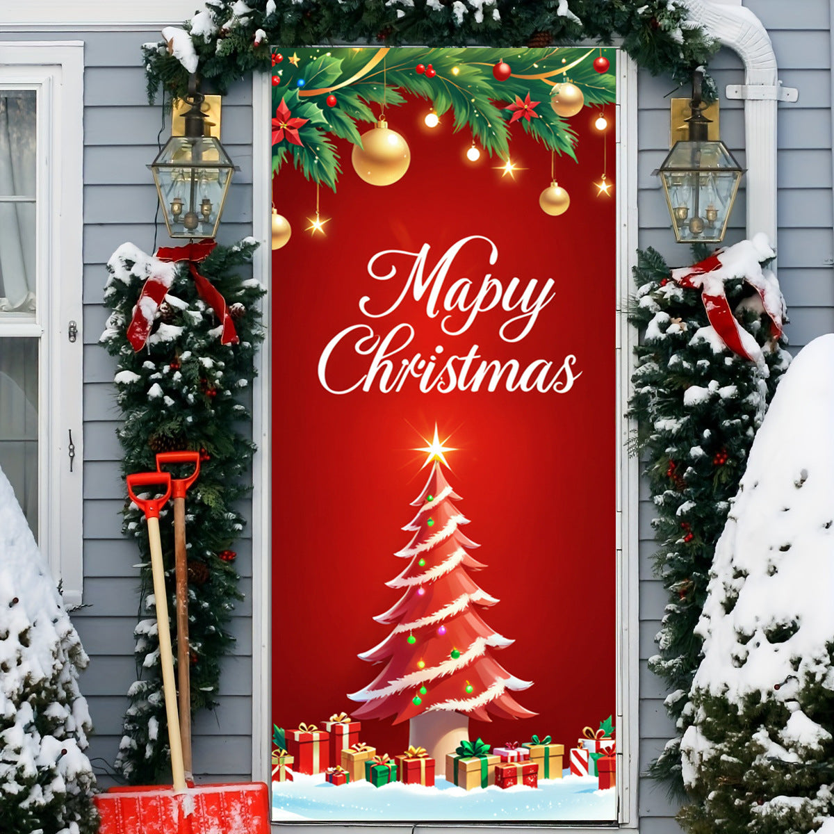 50% OFF🌟2025 Christmas and Halloween Door Cover