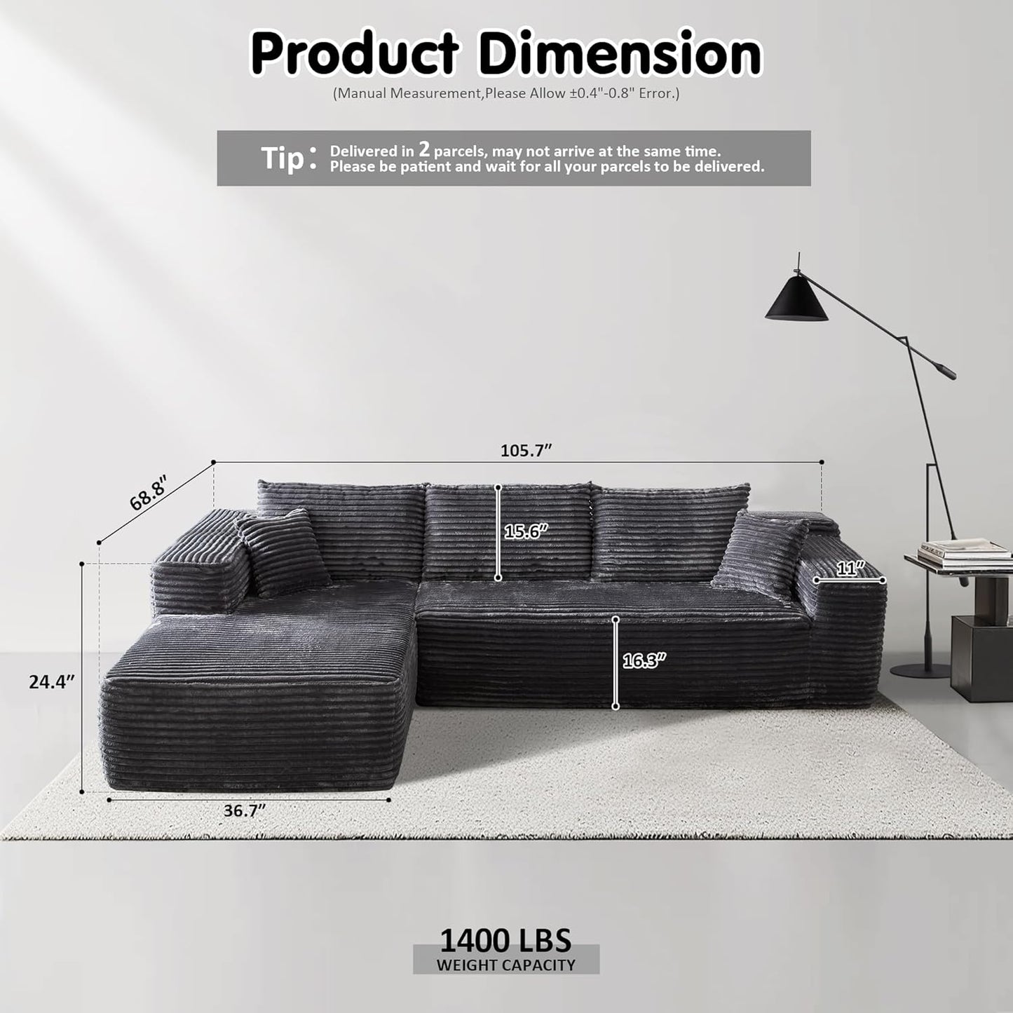 💥Last Day $33.99! 🔥2025 Minimalist L-Shape Couch
