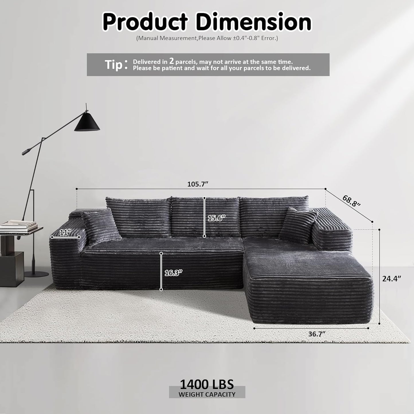 💥Last Day $33.99! 🔥2025 Minimalist L-Shape Couch