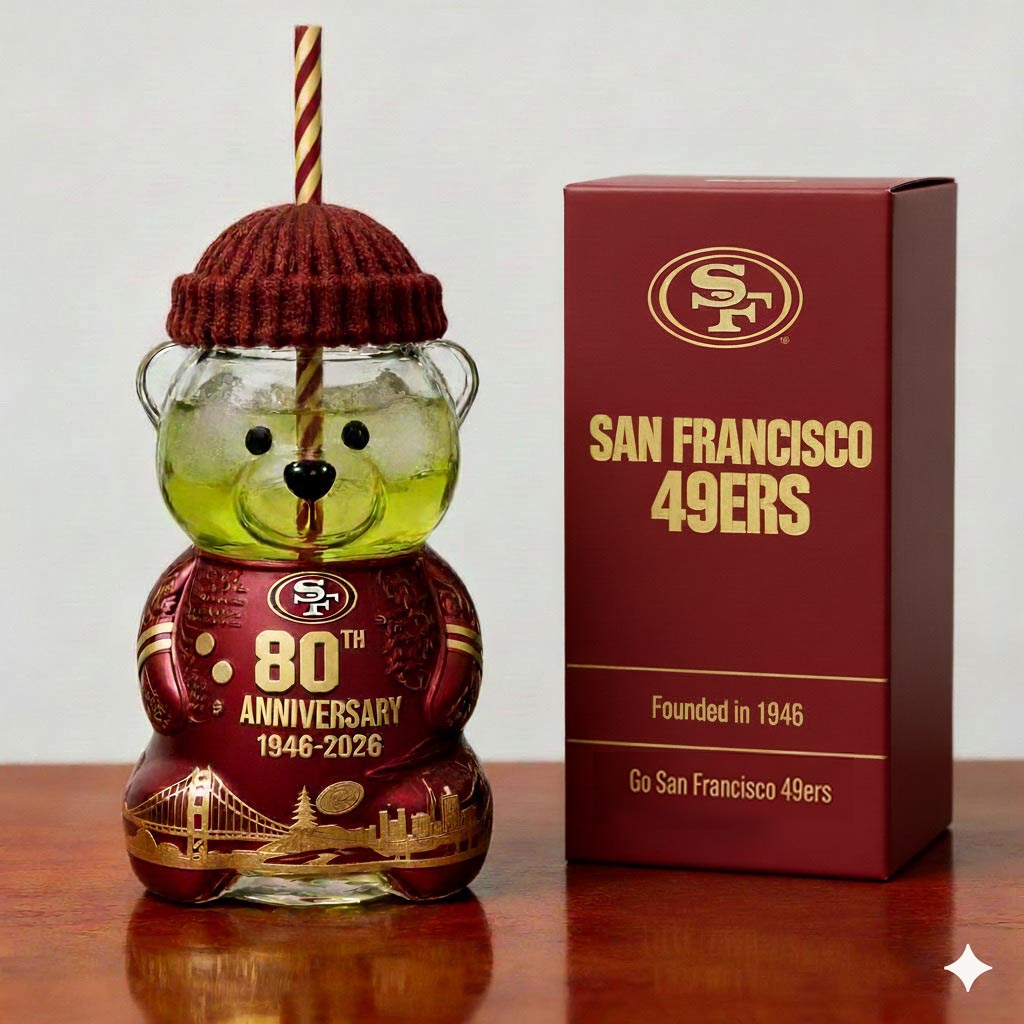 San Francisco 49ers 1946-2026 Anniversary Bear Drinkware