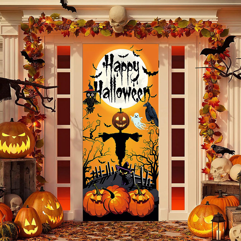 50% OFF🌟2025 Christmas and Halloween Door Cover