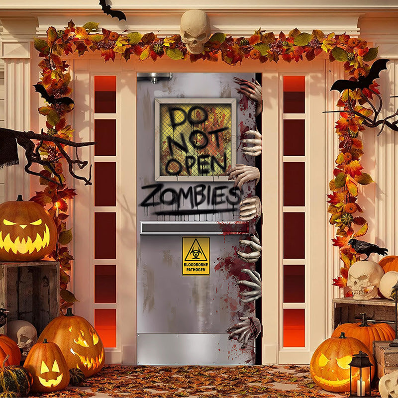 50% OFF🌟2025 Christmas and Halloween Door Cover