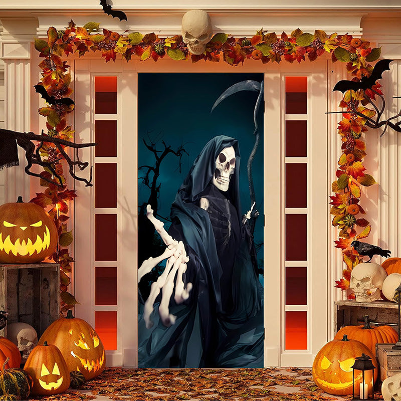 50% OFF🌟2025 Christmas and Halloween Door Cover