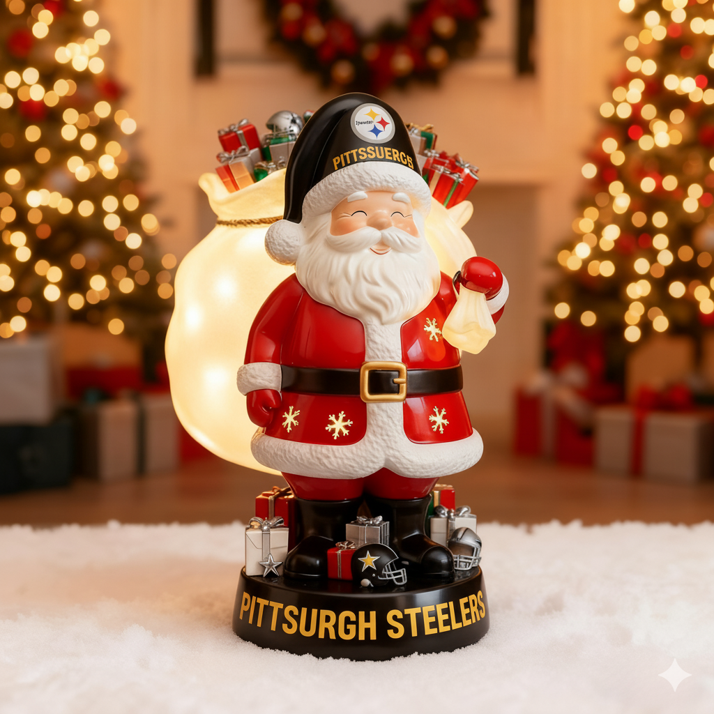 NFL Santa Claus LED Lit Holiday Statuary - Collector's Edition